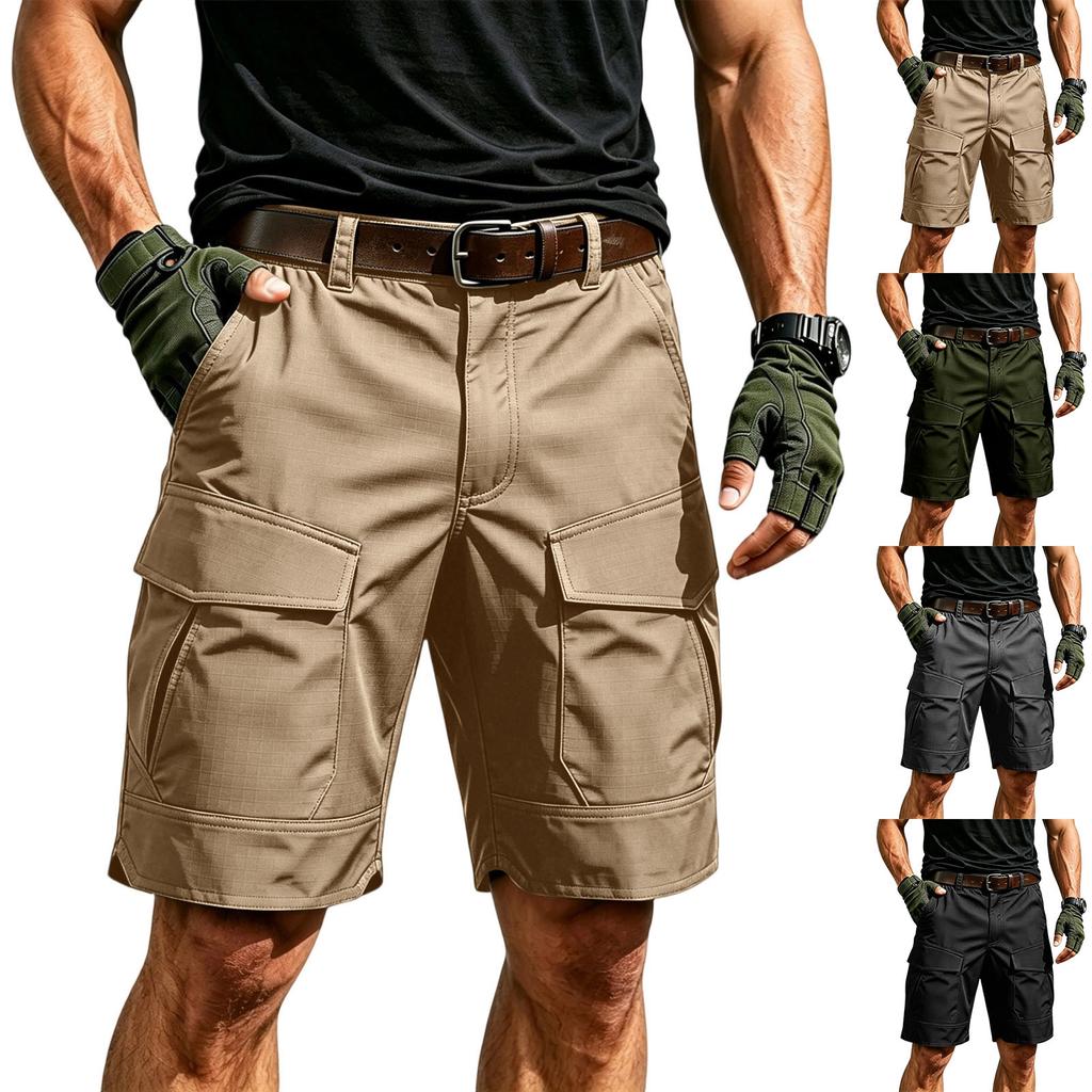 Men Cargo Shorts Relaxed Fit Outdoor Multi Pocket Casual Jogger Shorts for Summer Hiking Running Commute