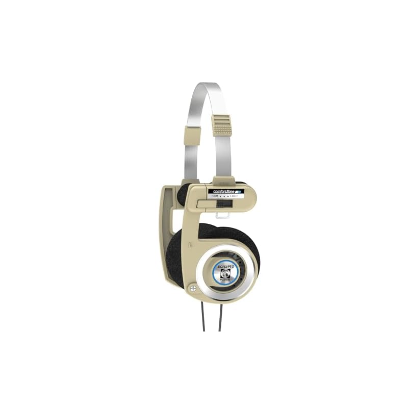 Koss Porta Pro Wired Limited Edition Rhythm Beige On-Ear Headphones with In-Line Mic, Volume Control, Touch Remote, and Hard Carry Case, 3.5mm Plug,