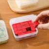 Vikbar smör- och ostförvaringsbehållare med silikontätning Fyrkantig plastlåda Utrymmesbesparande Färskhållande Organizer för köksskåp