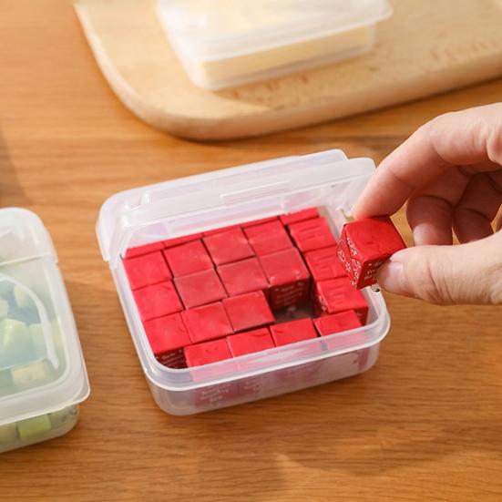 Vikbar smör- och ostförvaringsbehållare med silikontätning Fyrkantig plastlåda Utrymmesbesparande Färskhållande Organizer för köksskåp