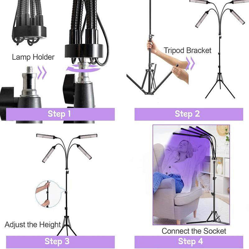 460nm Blue Light Therapy Lamp for Acne Treatment, Skin Repair, and Sunbathing
