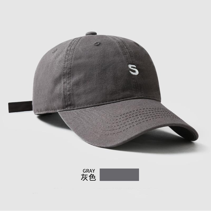 New Hat Women's Fashion Trendy Brand Versatile S Embroidery Baseball Cap Casual Wide Brim Cap Men