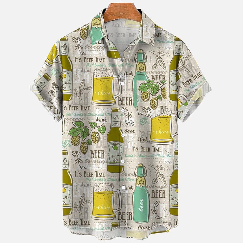 Hawaiian Shirts For Men Fashion Comfortable Unisex Short Sleeve Tops Beach Travel Surf Casual Oversized Men's