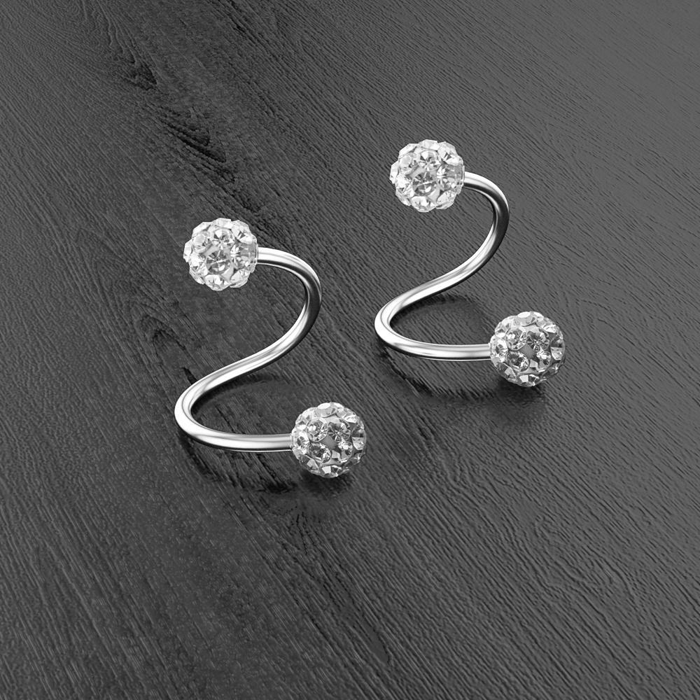 Set 10 Stainless Steel Bar Cartilage Piercing Studs Star Heart Flower Moon Rook Earlobe Screw Statement Earrings Tragus Conch