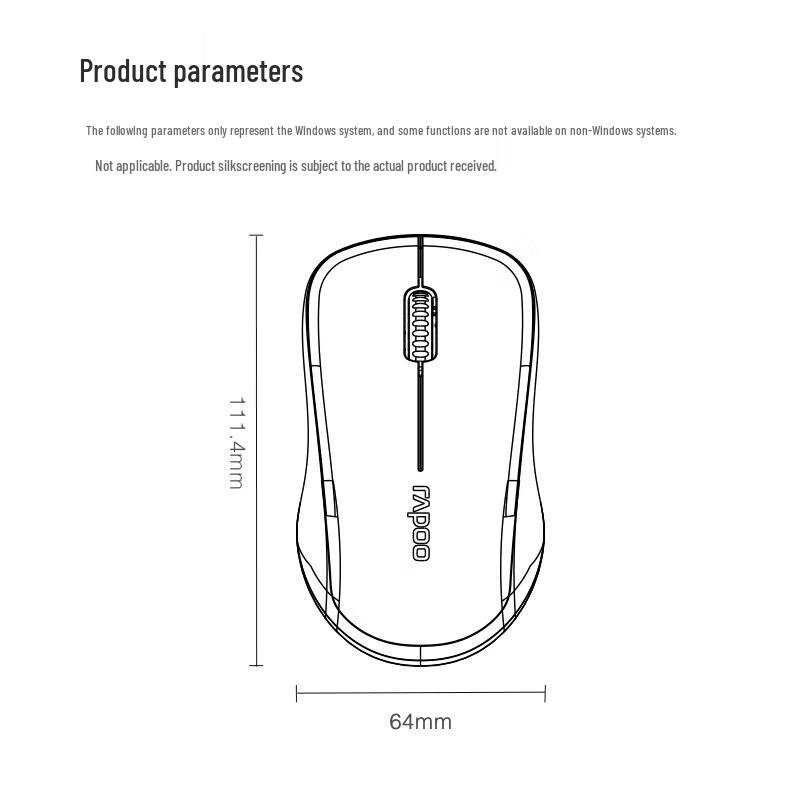 Mouse Cablato Rapoo 1620