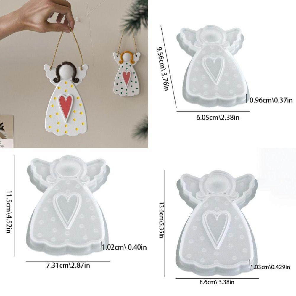 DIY Hanging Ornament Resin Pendant Mold Faceless Angel Plaster Mold Concrete Mould  Craft Supplies