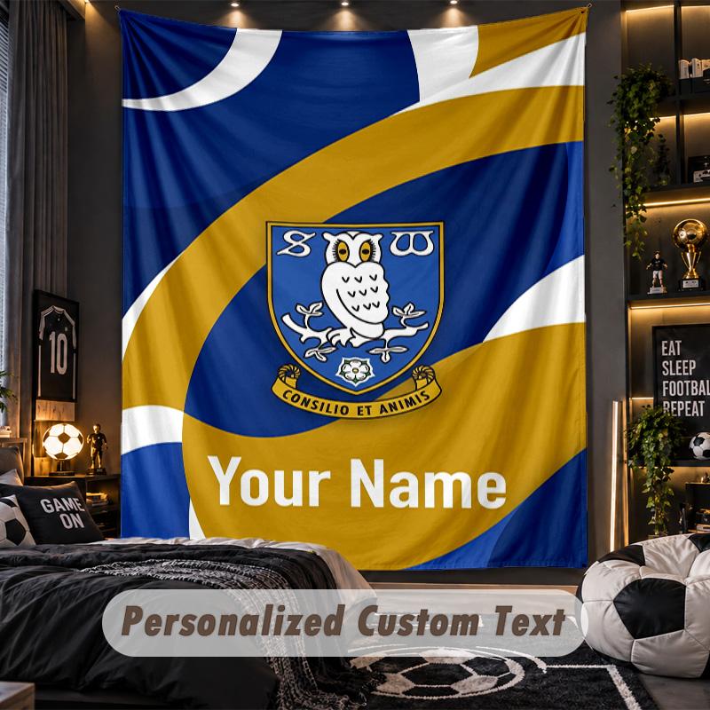 TapestrySheffield Wednesday FC Custom Name Text Personalized Wall Hanging Tapestry Home Wall Decor