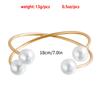 Accessories, Punk Geometric Exaggerated Imitation Pearl Retro Bracelet, Ethnic Style Open Metal Bracelet Women