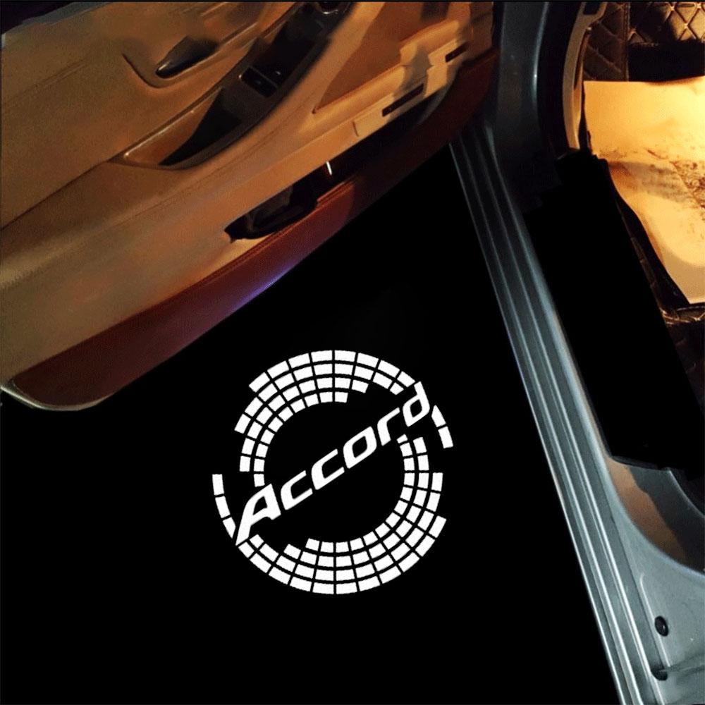 2Pcs Car Door Welcome Lights For Honda Accord 7 8th gen 2008 2009 2010 2011 2012 2013 2014 LED Signal Lamp Projector Accessories