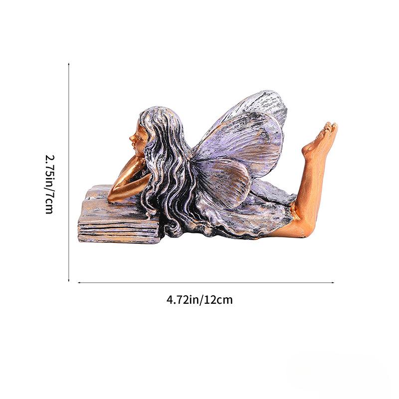 

Классические бронзовые книги ангелы девушки смоляные украшения творческий домашний кабинет книжная полка настольное украшение рукоделие