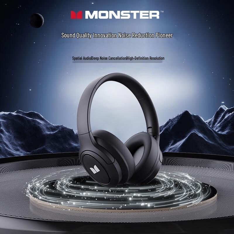Monster ANC Active Noise Cancelling Wireless Gaming Headphones MQH07