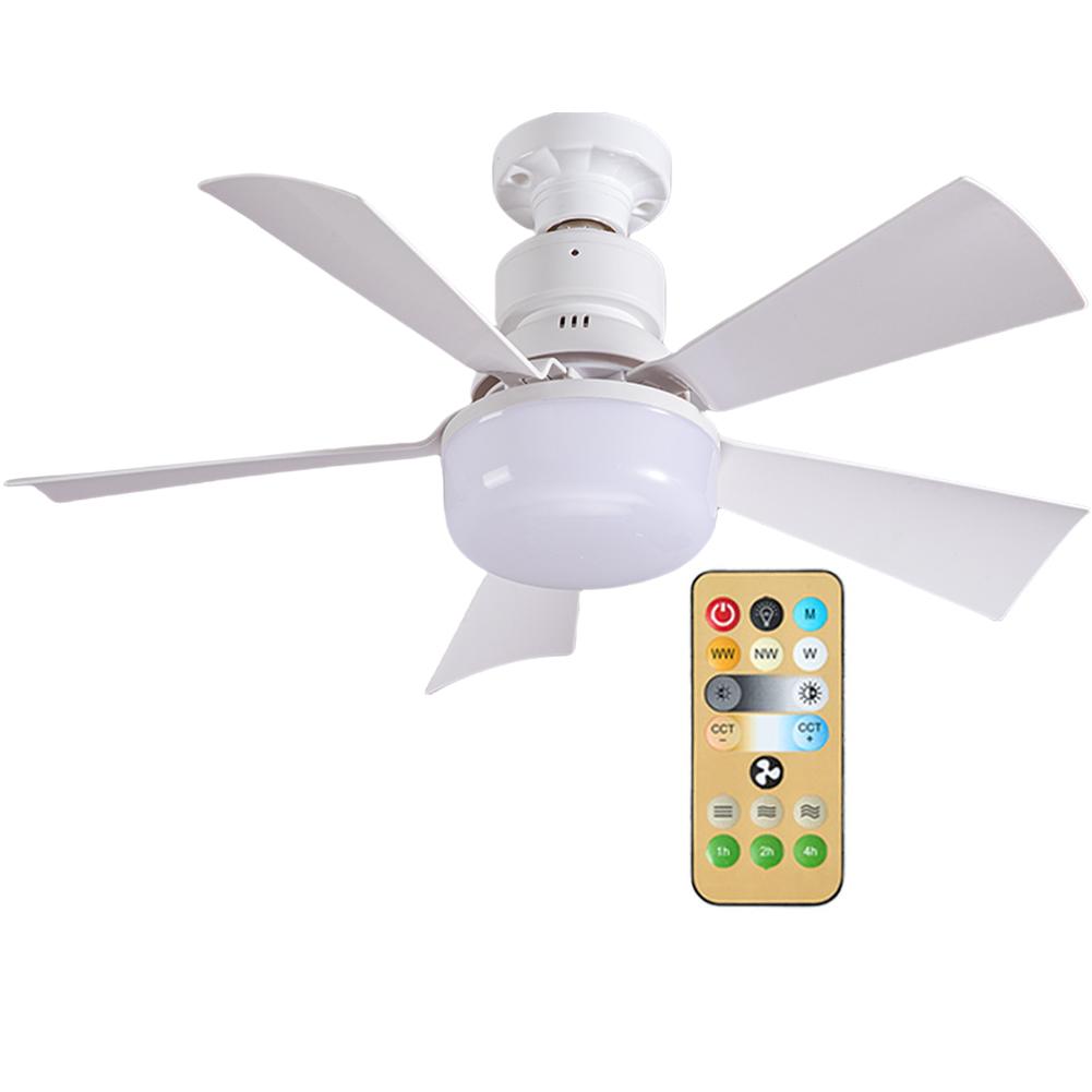 

2In1 40W Modern Ceiling Fan with LED Light E27 Lamp Socket Remote Control Silent Ceiling Fan 85-265V for Bedroom Living Room