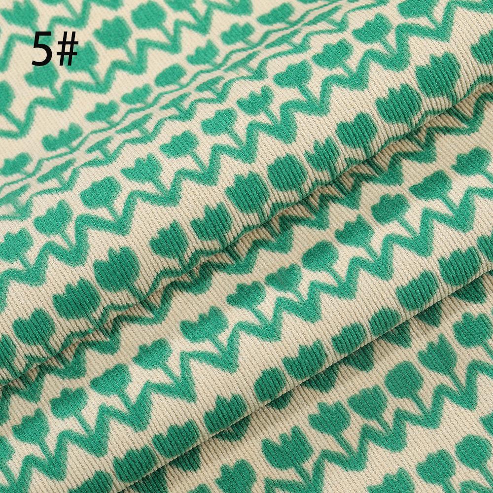 100*150CM Corduroy fabric small flower Polyester print cloth fashion Women's dress DIY clothing handmade Sewing quilting Luggage