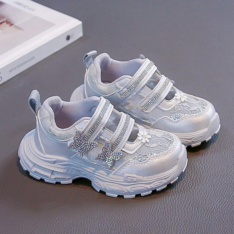 Summer Princess Sport Shoes For Girls Mesh Breathable Trend Fashion Teenager Girl's Sneakers Korean Running Footwear