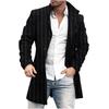 Spring New Men's Pocket Versatile Daily Retro Stand Up Collar Medium Long Woolen Coat Men's Casual Coat Men's Clothing