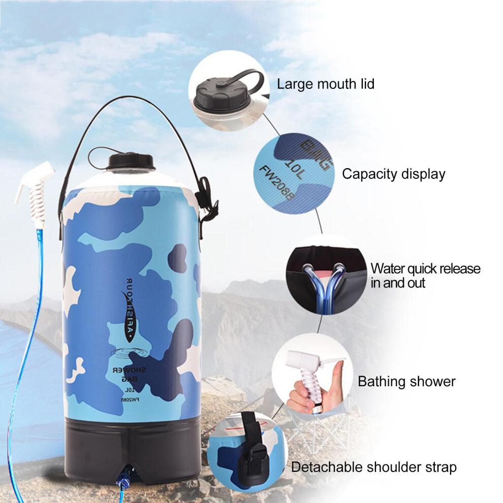 Compact and Lightweight Camping Shower Bag User-Friendly On Off Switch Solar Powered Heat Absorbing Design with Durable Build