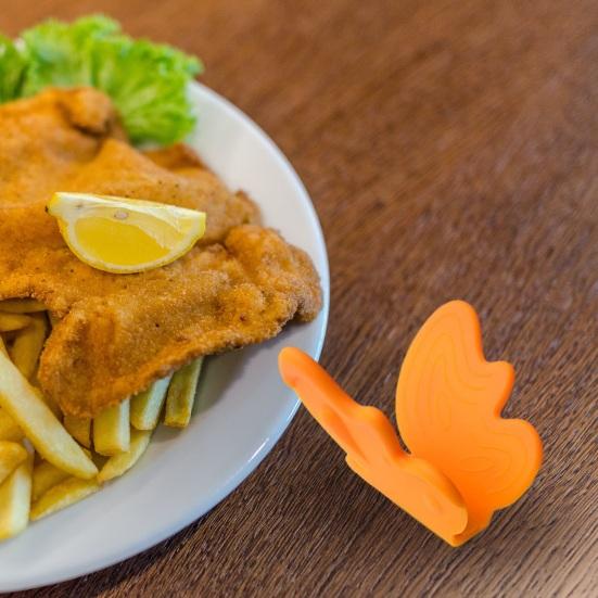 Gants isolés en forme de papillon, 2 pièces, couvre-Pot magnétique, Clip à main en Silicone résistant à la chaleur pour la cuisine