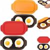 Quick-Heat Microwave Egg Cooker Portable Non-Stick Fryer-Multi-Use Coddled Eggs Cups With Lids For Breakfast Sandwiches