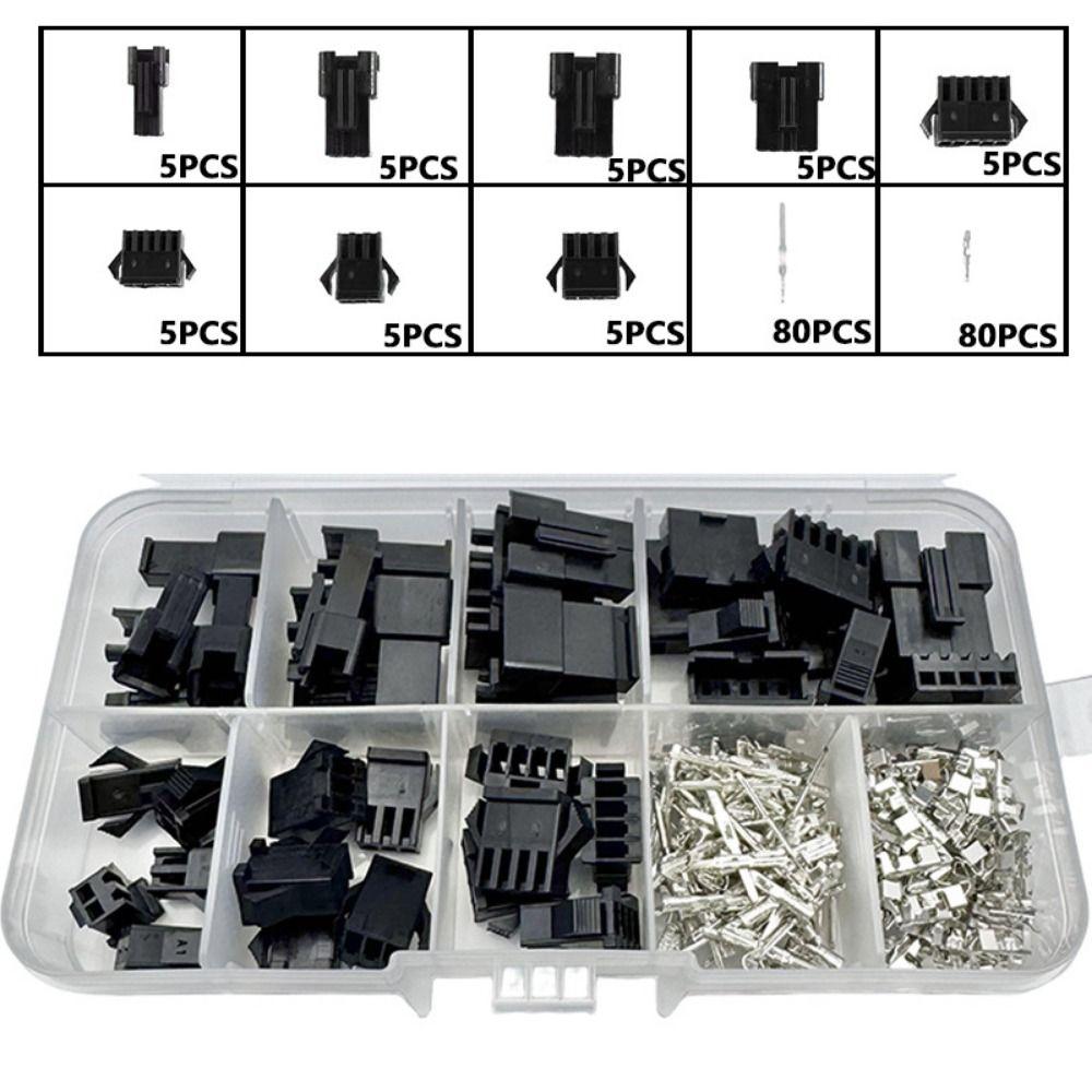 200/620PCS 2.54mm Terminal Connector Female Pin Connector Male Crimp Pins SM Type Connector 1-6P with Box Pin Header Connector