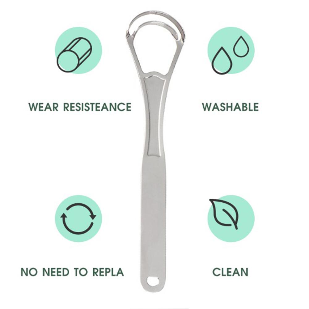 Oral Care Stainless Steel Tongue Scraper Medical Mouth Brush Tongue Brush Tongue Scraper Cleaner