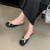 Fashion Female Shallow Footwear Strange Toe Ladies Flats With Shoes Soft Fashion Butterfly-Knot Flats Shoes Slides Women Mules