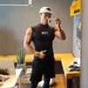 Muscleguys Nueva Camiseta sin Mangas Transpirable Cómoda Ajustada Ropa de Entrenamiento Camiseta Deportiva para Correr Tops sin Mangas