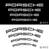 Car Brake Caliper Tire Rim Strips Decor Decal For Porsche Cayenne Panamera Macan 911 Taycan Boxster Cayman Car Wheel Hub Sticker