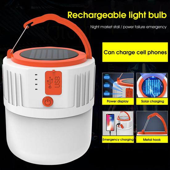 Practical Night Light Safe Portable Hook Rechargeable Battery Indicator