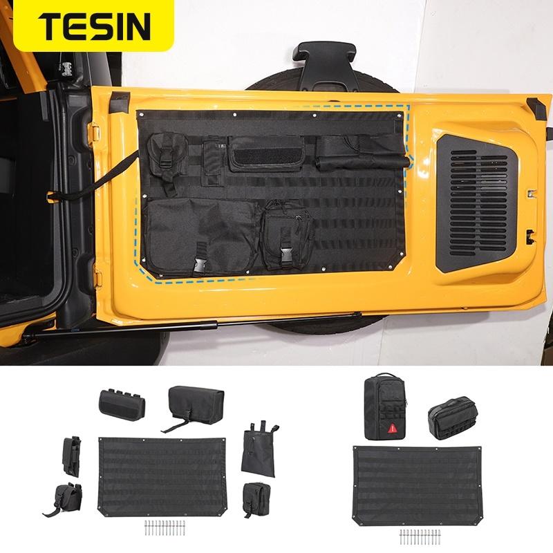 

TESIN Car Multifunctional Tailgate Storage Organization Bag Kit for Ford Bronco 2022 Seat Back Storage Bag Car A