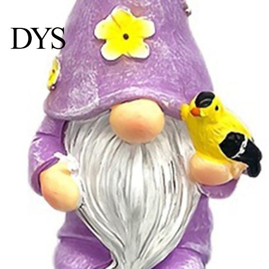 Garden Gnome Statues for Outdoor Decor Halloween Resin Statue, Spring Butterfly Bird Flower Macaron Color Gifts Figurine Patio, Hand Painted