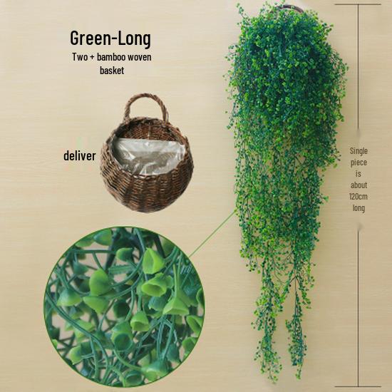 Golden Bell Willow Artificial Trailing Flower Vine for Indoor Wall Decoration