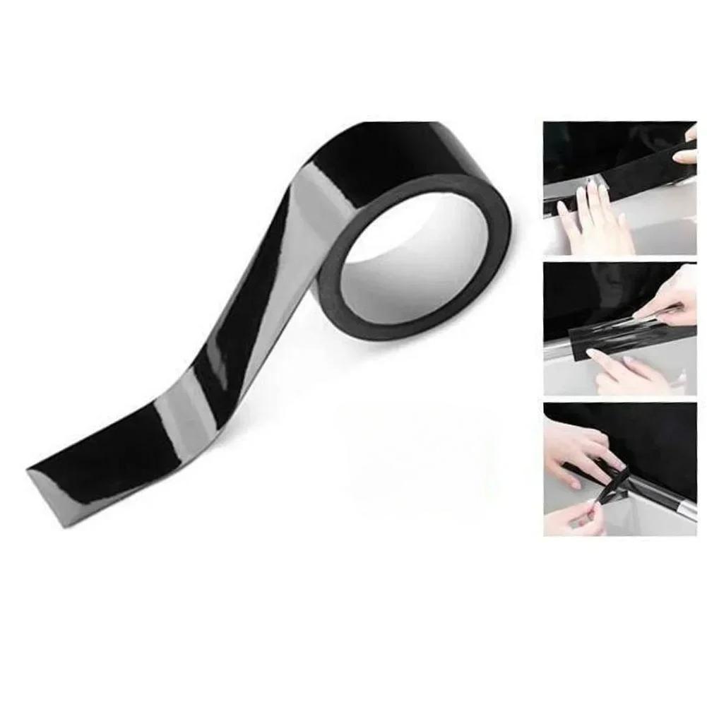 Película para Coche Kit de Vinilo de Alto Brillo Para Black Out Eliminación de Cromados Para Moldura de Ventana Película Automotriz Cinta Antiarañazos Pegatinas Impermeables