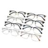 Ultra-Light Pure Titanium Square Business Glasses Frame Myopia Glasses Frame Men'S Models Can Be Matched With Degree Business Men'S Half Frame Glasses