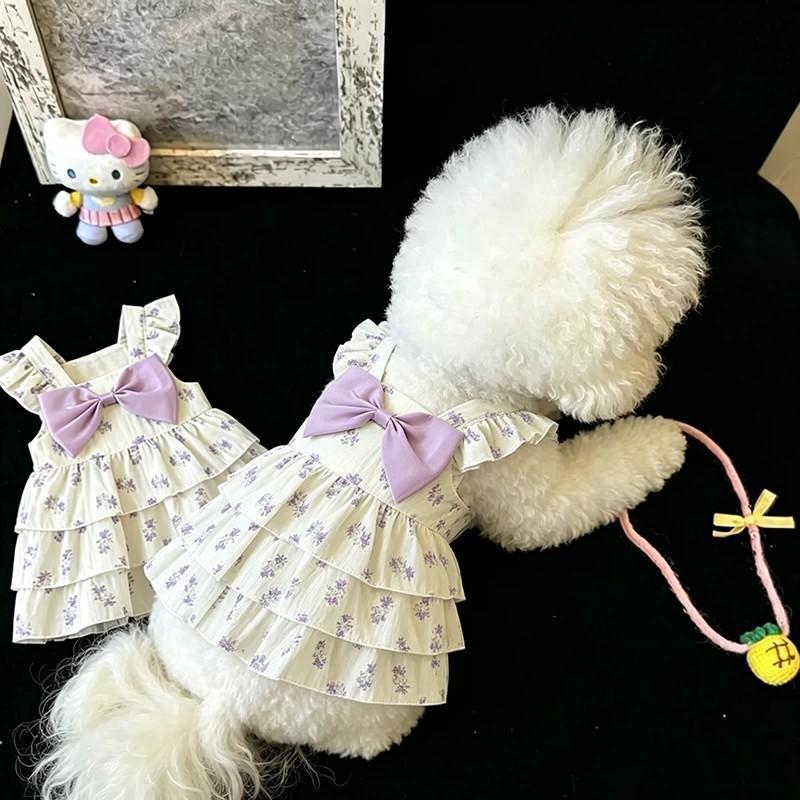 Spring and Summer Korean ins Style Dog Vest Skirt Cat Vest Bigbear Teddy Pomeranian Small Dog Pet Clothing
