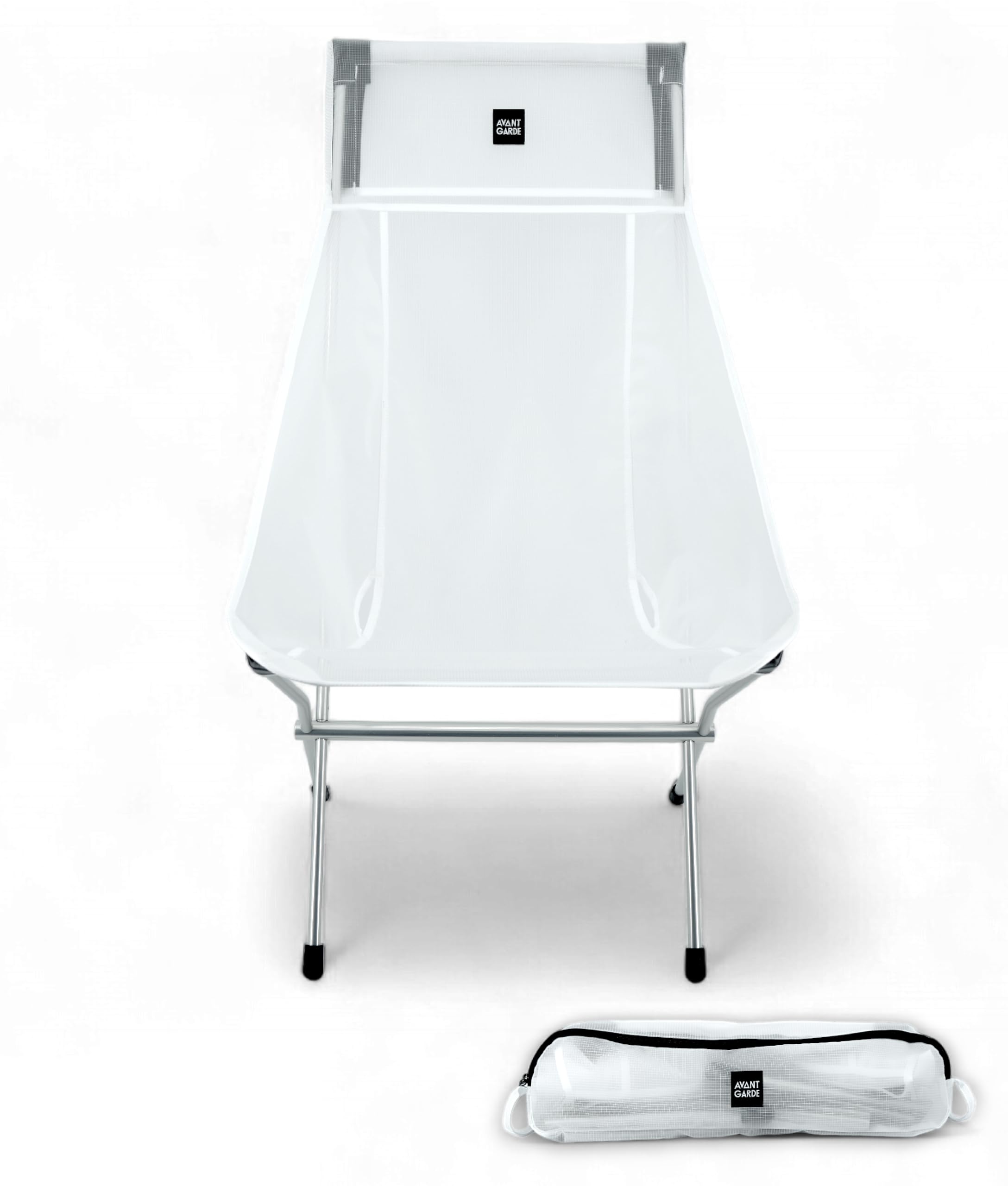 

AVANT GARDE Outdoor Folding Chair Aluminum Polyamide with Storage Pouch Suitable for White - Compact, Lightweight, High-Strength A7075, 6, - Camping, білий