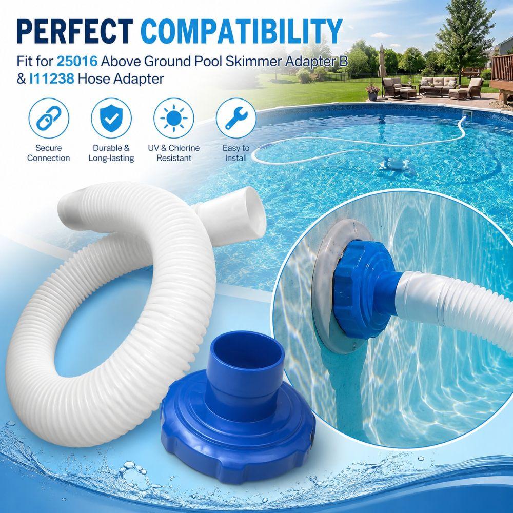 Leak-Proof Pool Skimmer Adapter Quick Connect Pool Replacement Part  for Intex 25016