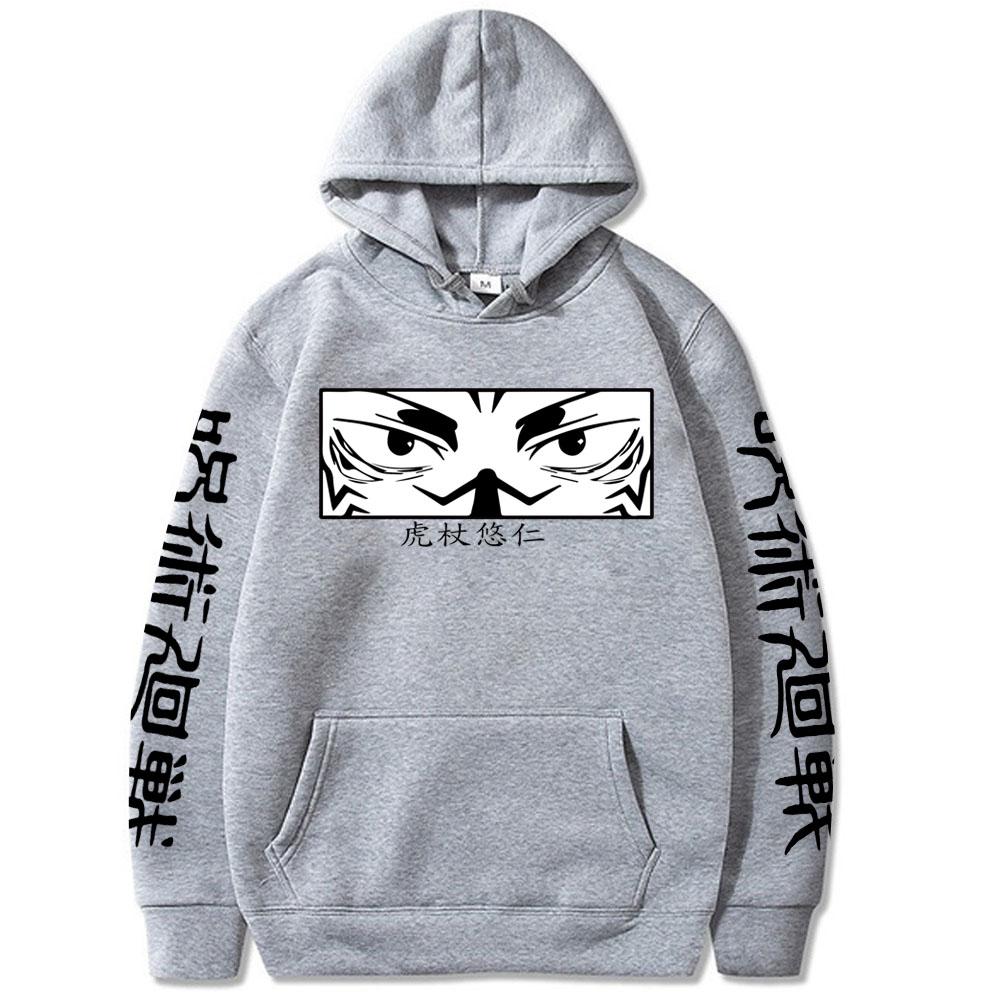 Jujutsu Kaisen Graphic Printed Hoodies Vintage Oversized Hooded Sweatshirt Long Sleeves Hoodie Men Women Clothes