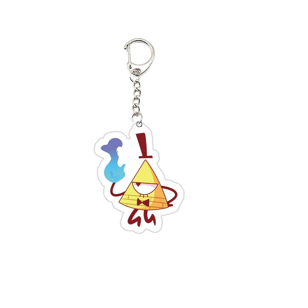 Portachiavi Bill Cipher Anime Portachiavi Portachiavi per Accessori Borsa Ciondolo Acrilico Catene Portachiavi Bill Cipher Regali per Studenti Fan