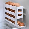 4-Tier Automatic Egg Dispenser - Space Saving Fridge Organizer, Rolling Egg Storage Container for Kitchen Refrigerator