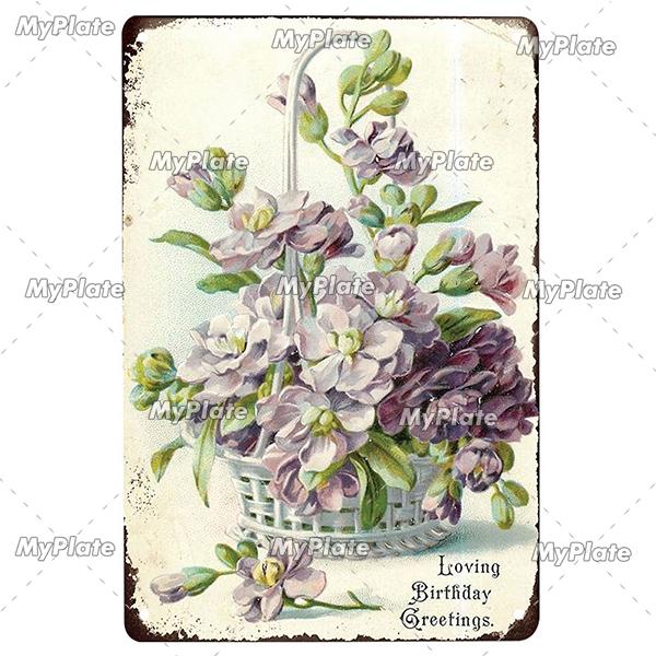 Rose Vintage Metal Sign Tin Sign Vintage  Decoration Plaque Home Wall Decor Bar Sign Home Decor Poster Custom