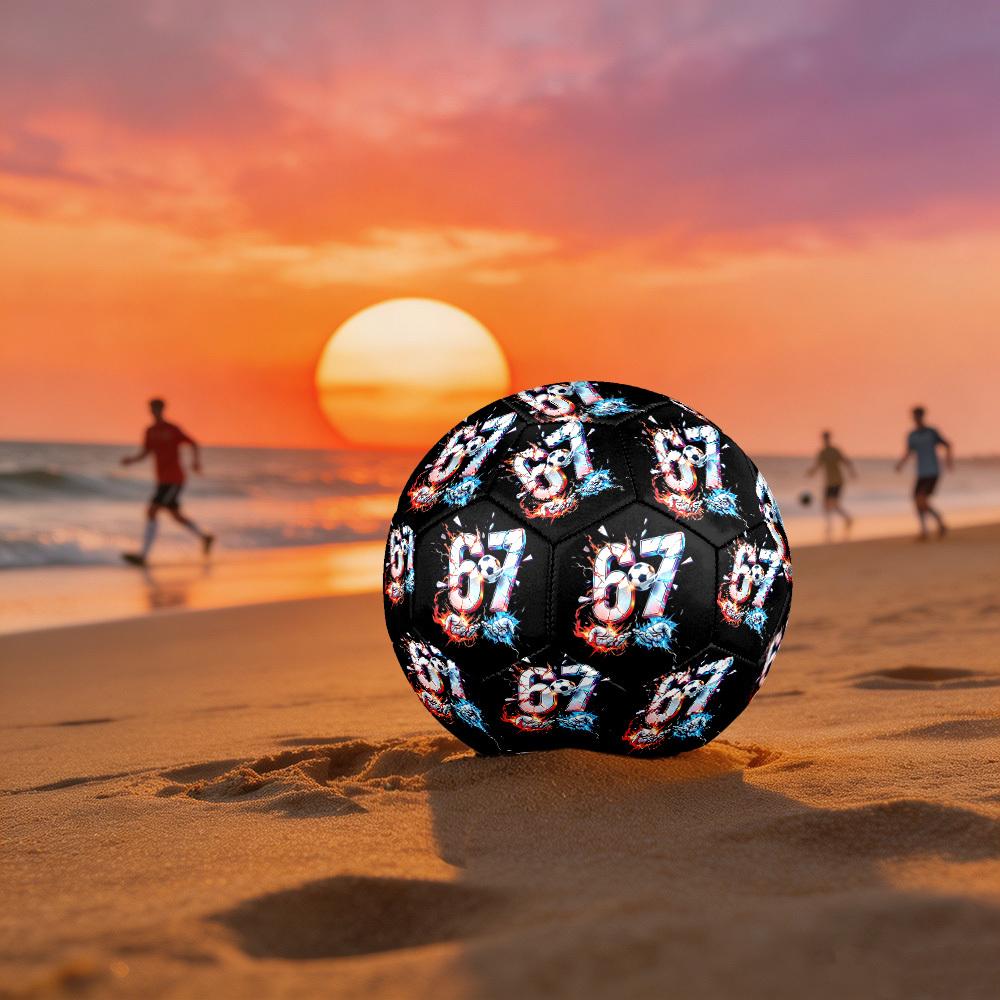 1pc Soccer Fire Ice Size 5 Soccer Ball Professional Match Training Football Indoor &Outdoor Sports Ball Lightweight Durable C6572