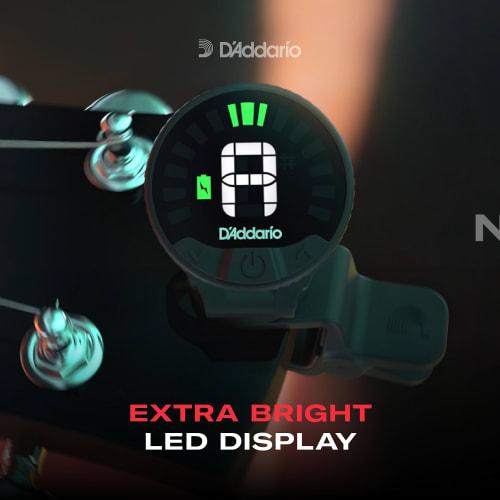 D'Addario Nexxus 360 Rechargeable Headstock Tuner, Chromatic Type, Full-Color Display, PW-CT-26