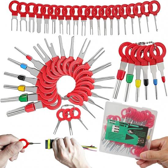 Upgrade Depinning Tool Kit – 47 Pcs Terminal Pin Removal Tool Kit Electrical Connector Pin Removal Tools For Automotive, Motorcycle & Household