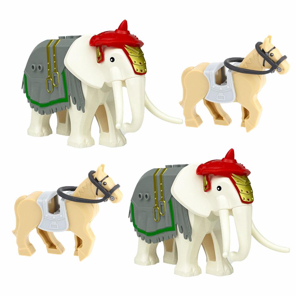 MOC Medieval Knight War Elephant Building Set – Figures Castle Accessories Bricks Toy Gift