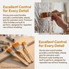 12PCS Nylon Hair Wall Painting Brushes Art Oil Painting Brushes  Handcraft color filling