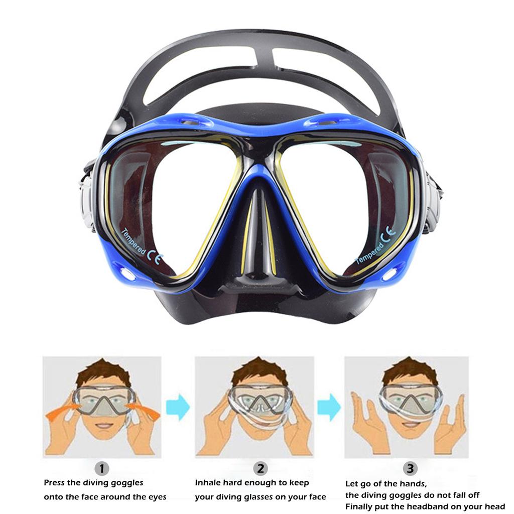 Professional Snorkel Diving Mask and Snorkels Goggles Glasses Diving Swimming Easy Breath Tube Set  Adult Unisex