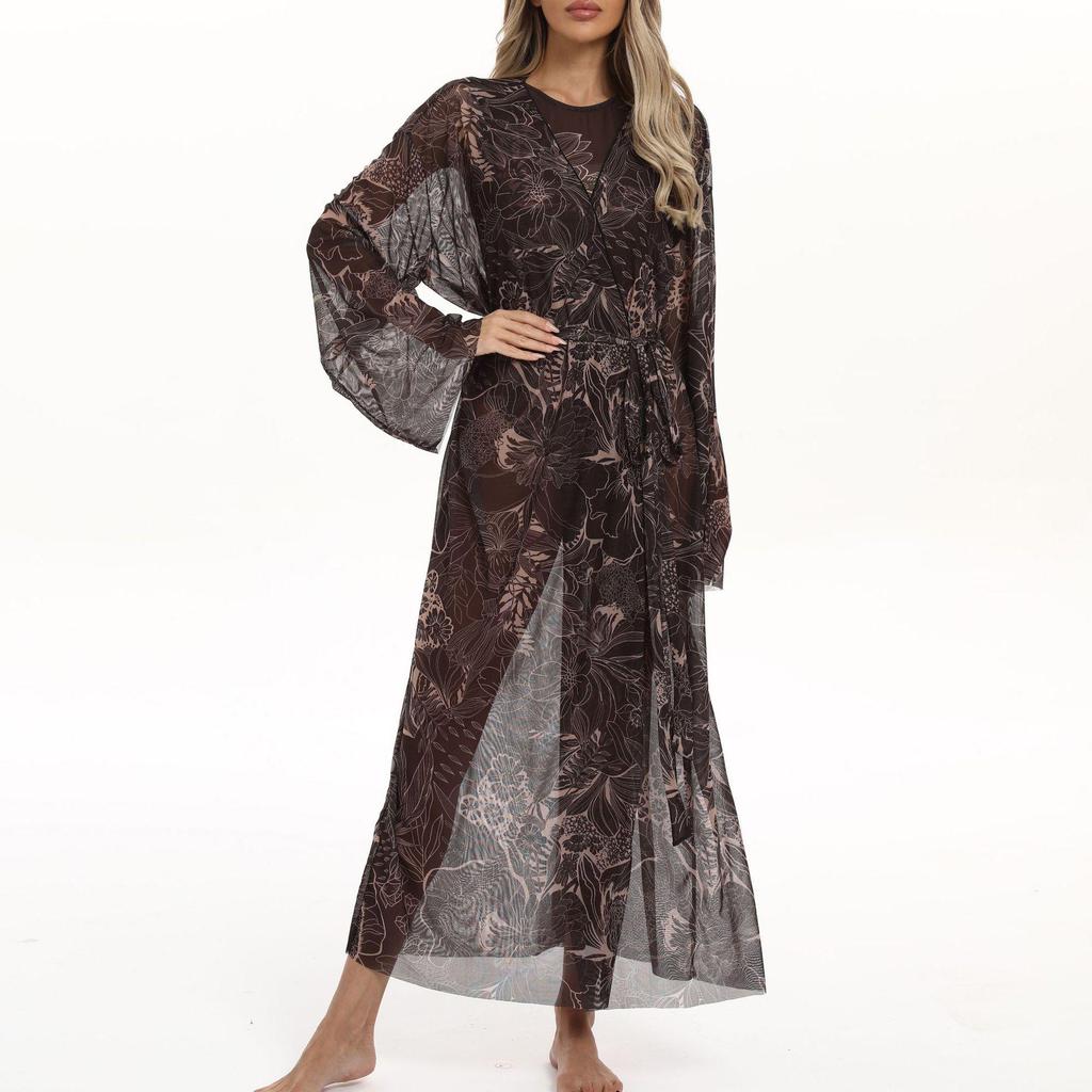 Russia 2025 Swimsuit & Sunscreen Mesh Cover-Up Beach Dress