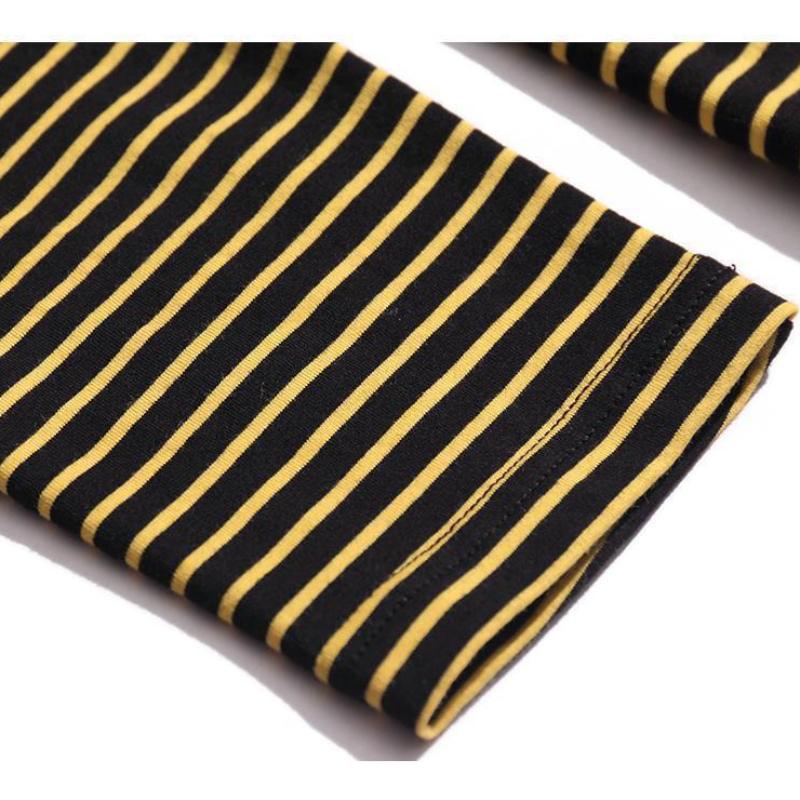 Jaro podzim nové pruhované tričko dámské s dlouhým rukávem korejská košile s volným límcem pro panenky, top M-5XL