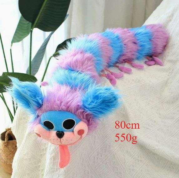 Kawaii Cartoon Poppy Playtimes 80cm Spel Rups Pluche Pp Katoen Vulling Knuffel Speelgoed Cadeau blue