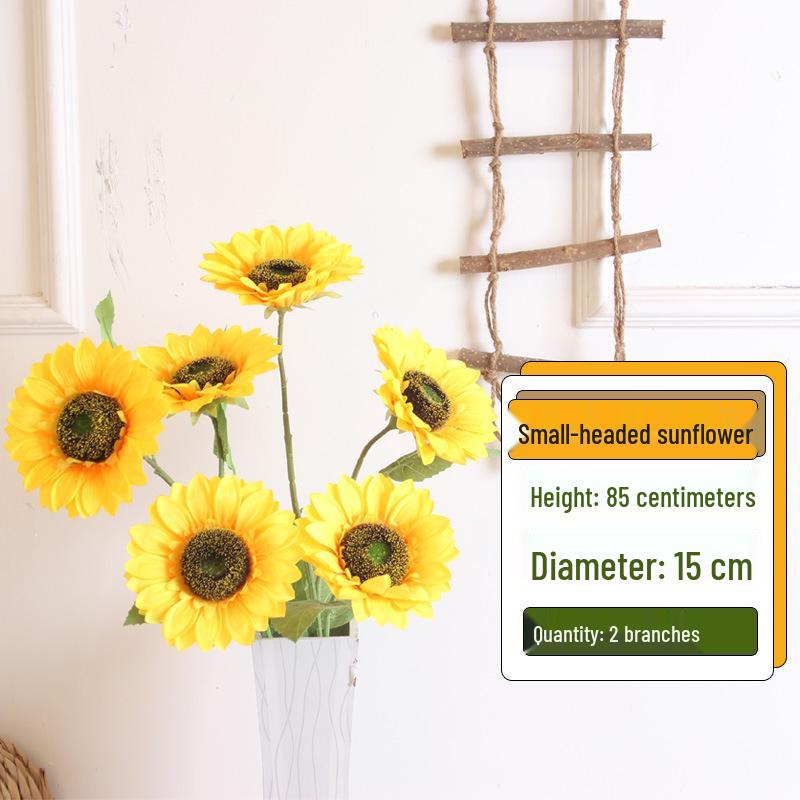 Large High Branch Sunflower Artificial Flower Bouquet for Living Room Decoration